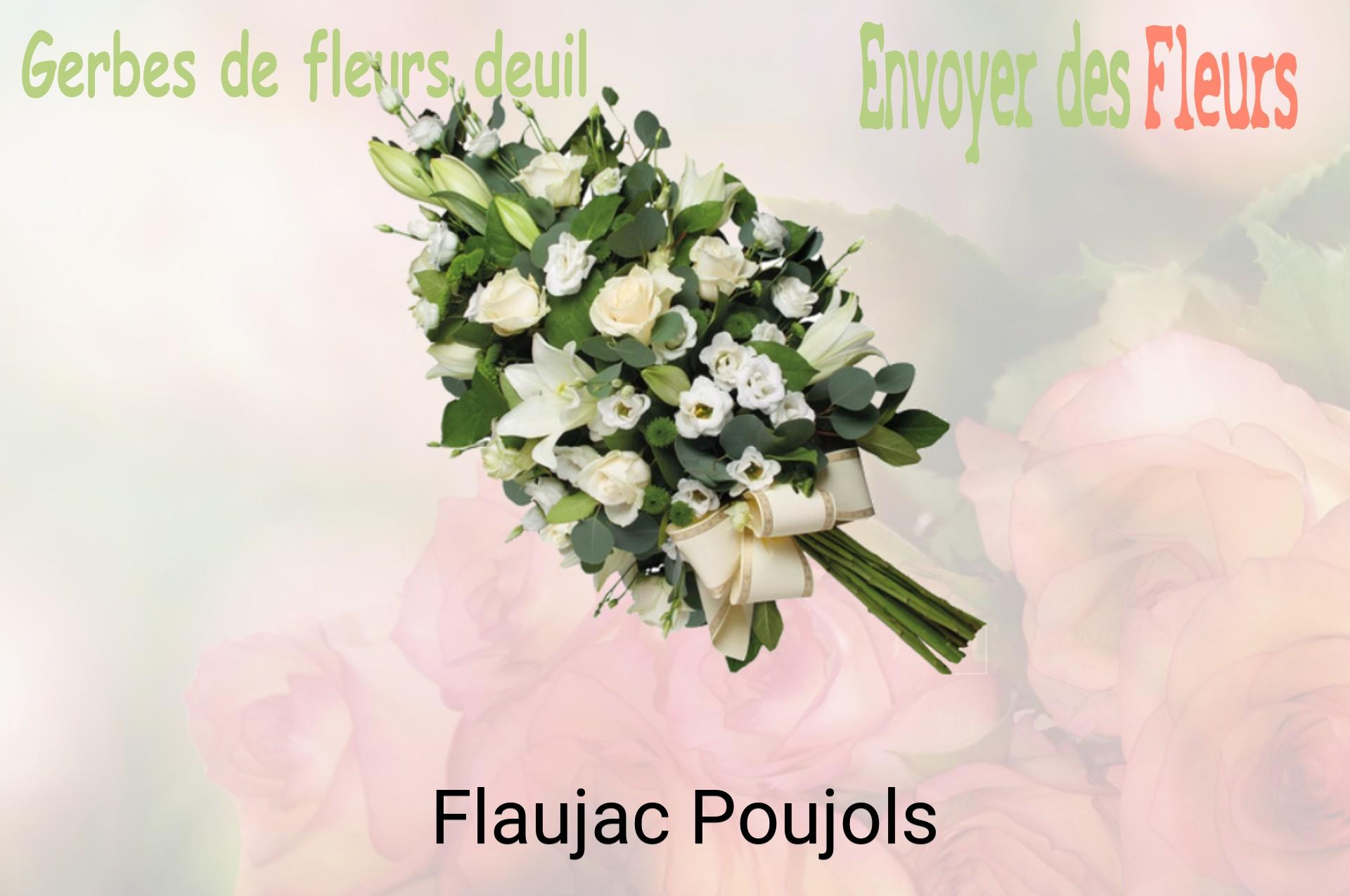 Gerbe de fleurs de deuil livrée à Flaujac-Poujols